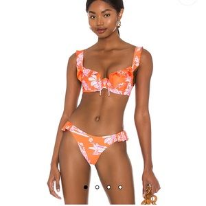 Agua Bendita x Revolve Orange La Plage Bikini (both top and bottom)